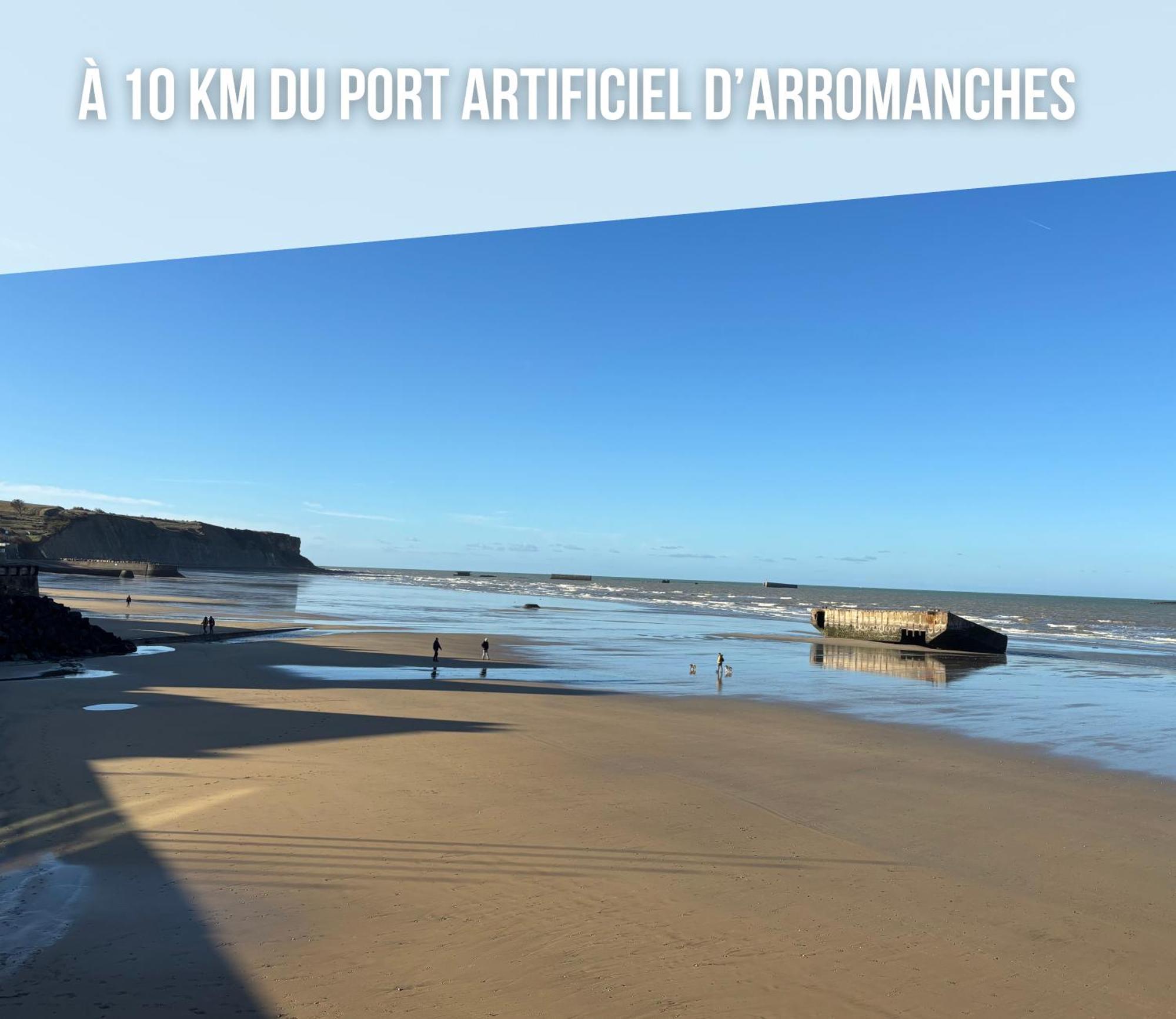 Les Douves Duplex 5 Personnes Lumineux Avec Jardin Et Terrasse Amenagee , Vue Sur Chateau A 5Mn De La Mer, Proche Omaha Beach Et Bayeux Commes Екстер'єр фото
